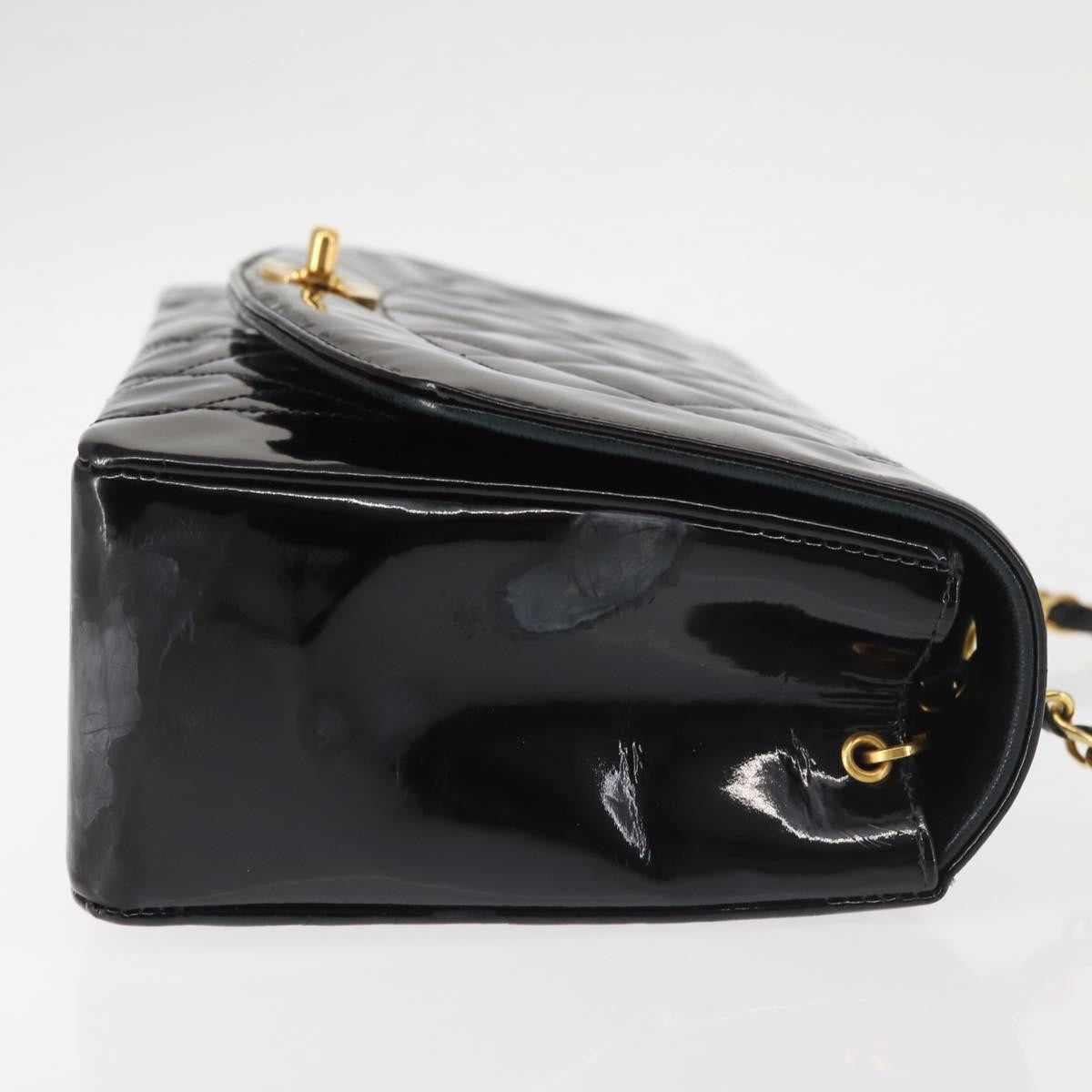 Chanel Vintage Diana Flap Bag Quilted Patent, BLACK, PATENT_LEATHER, Shoulder bag