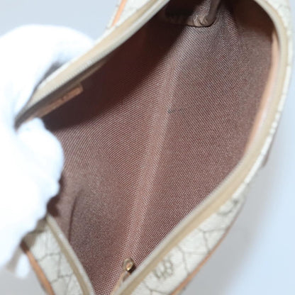 Christian Dior Vintage Honeycomb Shoulder Bag Canvas, BEIGE, CANVAS, Shoulder bag