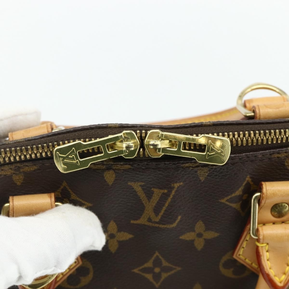 Louis Vuitton Alma Handbag Monogram Canvas, Brown, Canvas, Handbag