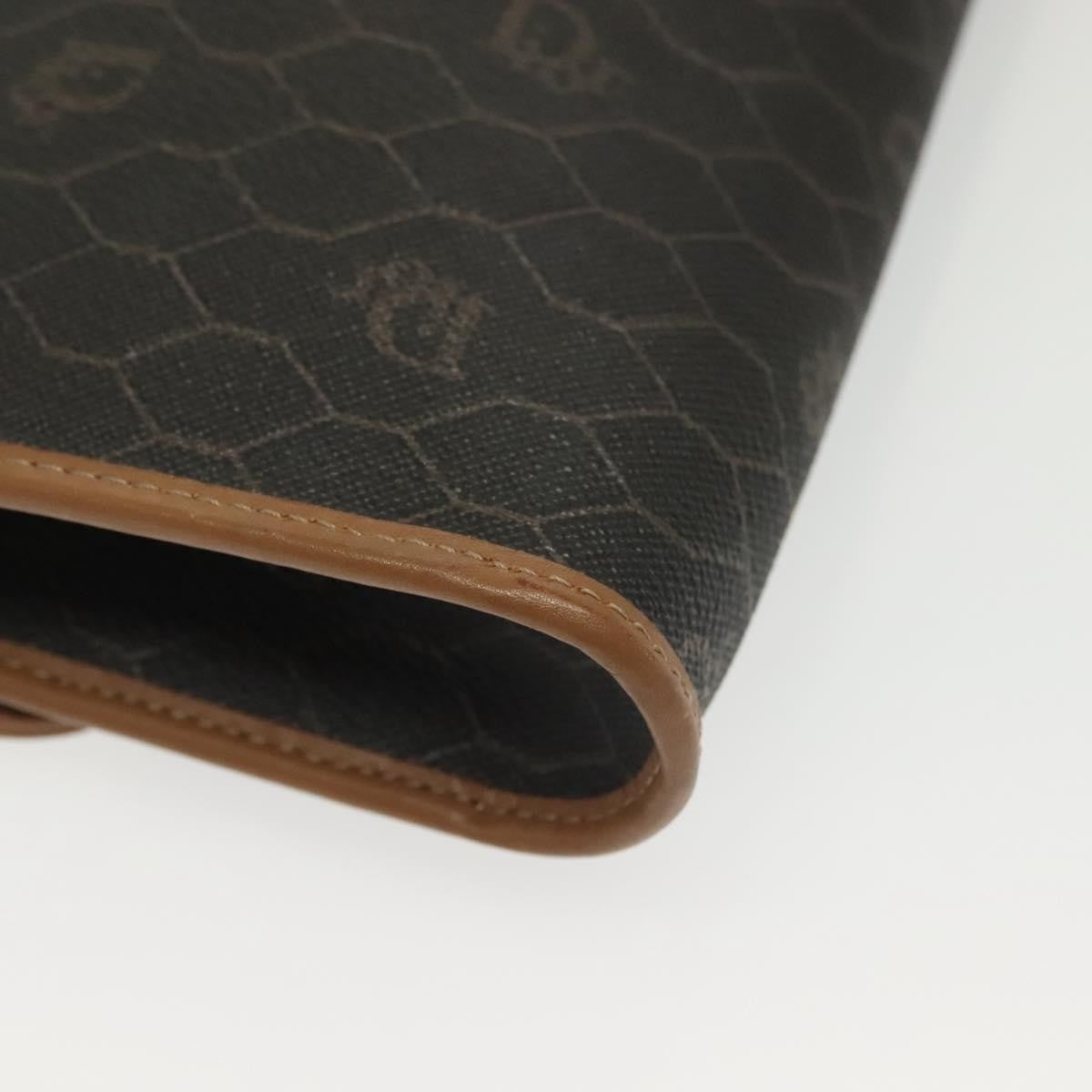 Christian Dior Vintage Honeycomb chain Canvas, BLACK, CANVAS, Handbag