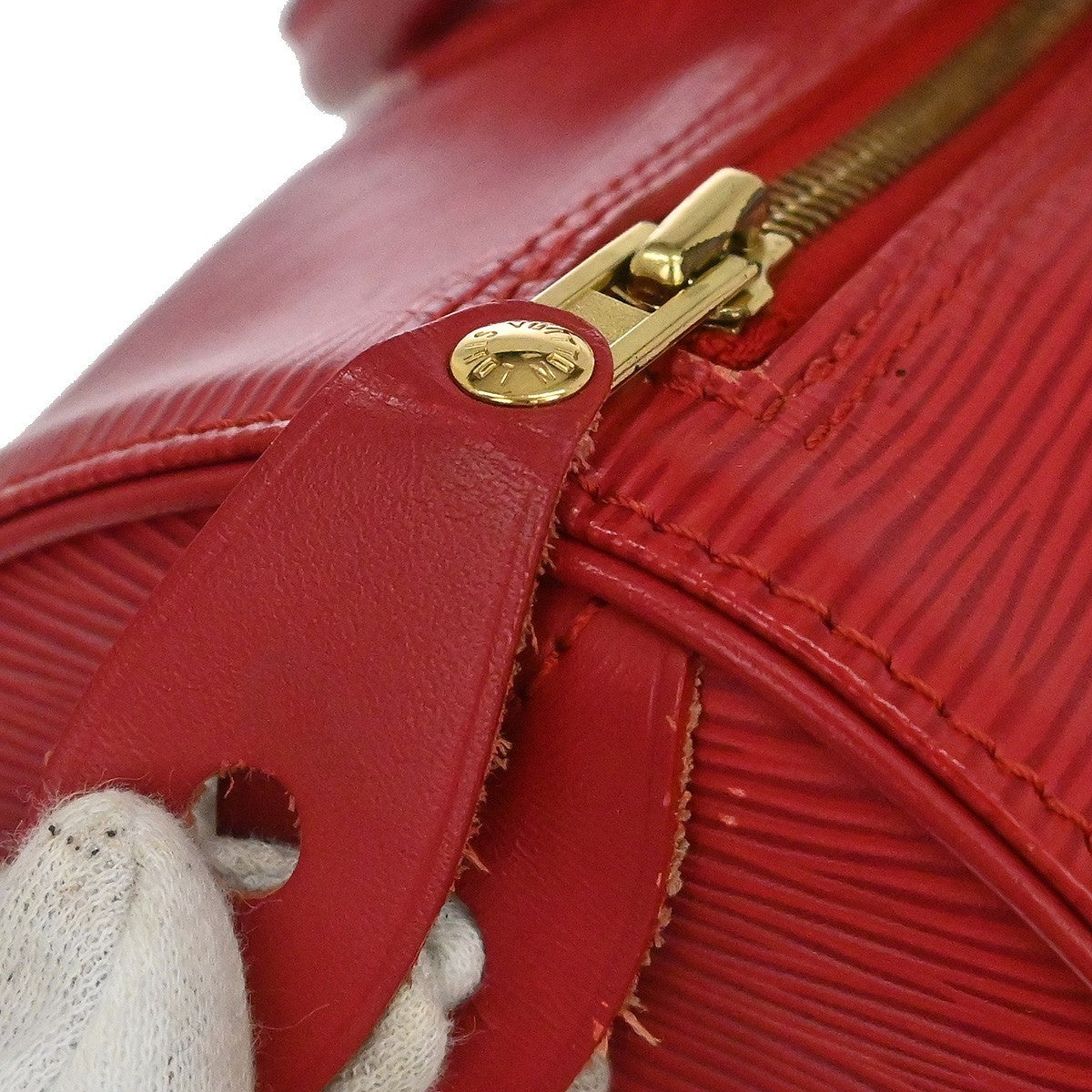 Louis Vuitton Speedy Handbag Epi Leather, Red, Leather, Handbag