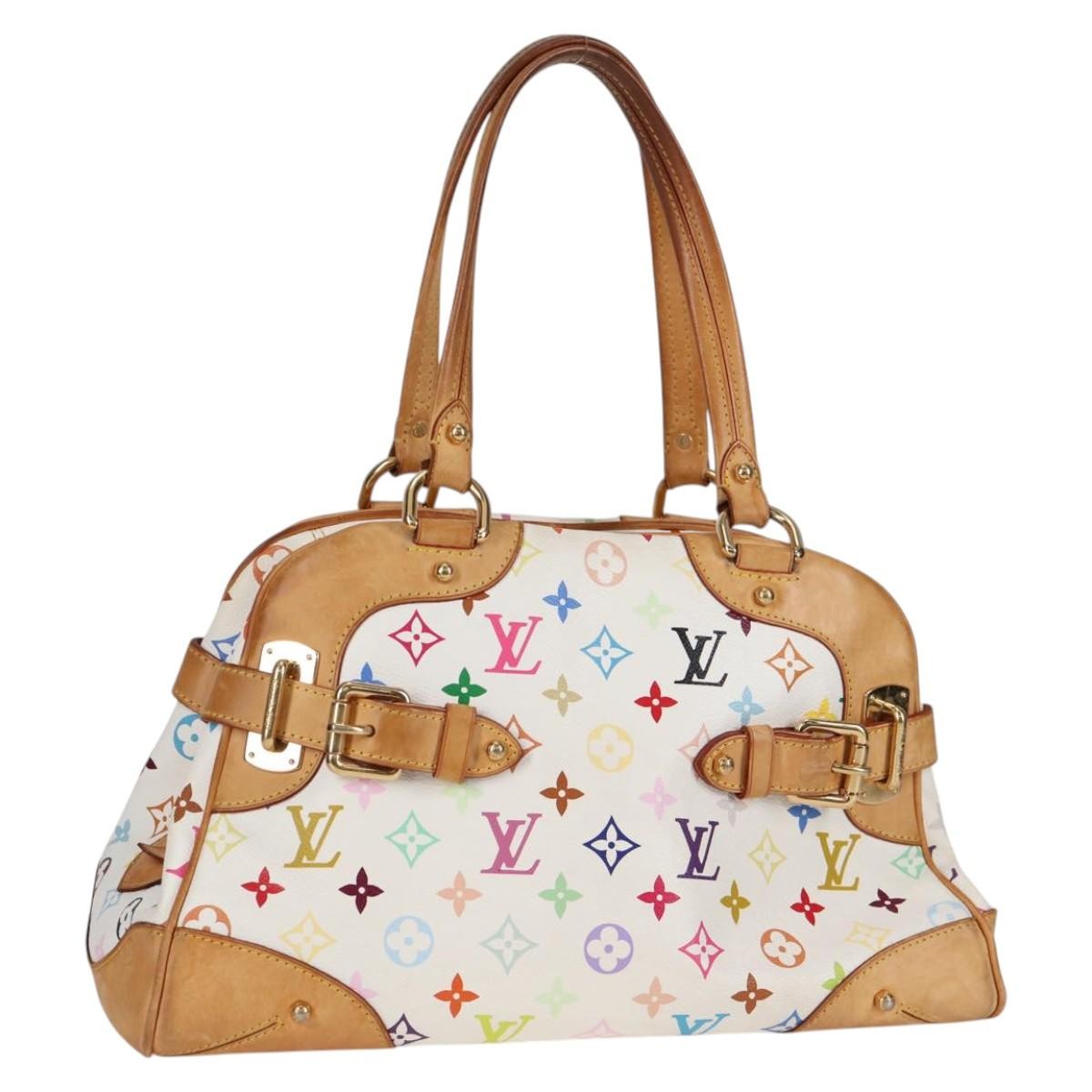 Louis Vuitton Claudia Handbag Monogram Multicolor, WHITE, CANVAS, Handbag