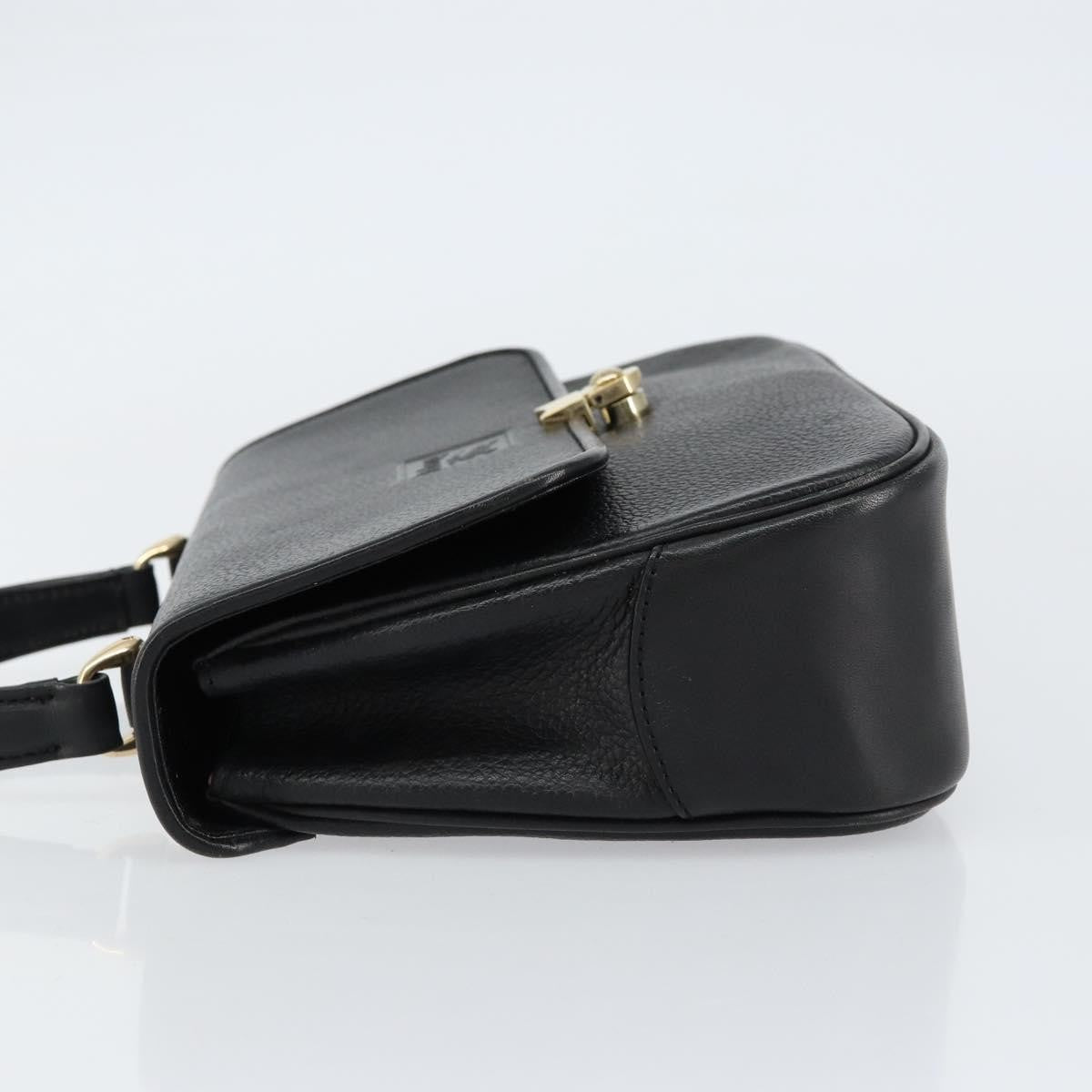 Burberry Vintage Handbag Leather, BLACK, LEATHER, Handbag