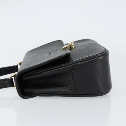 Burberry Vintage Handbag Leather, BLACK, LEATHER, Handbag