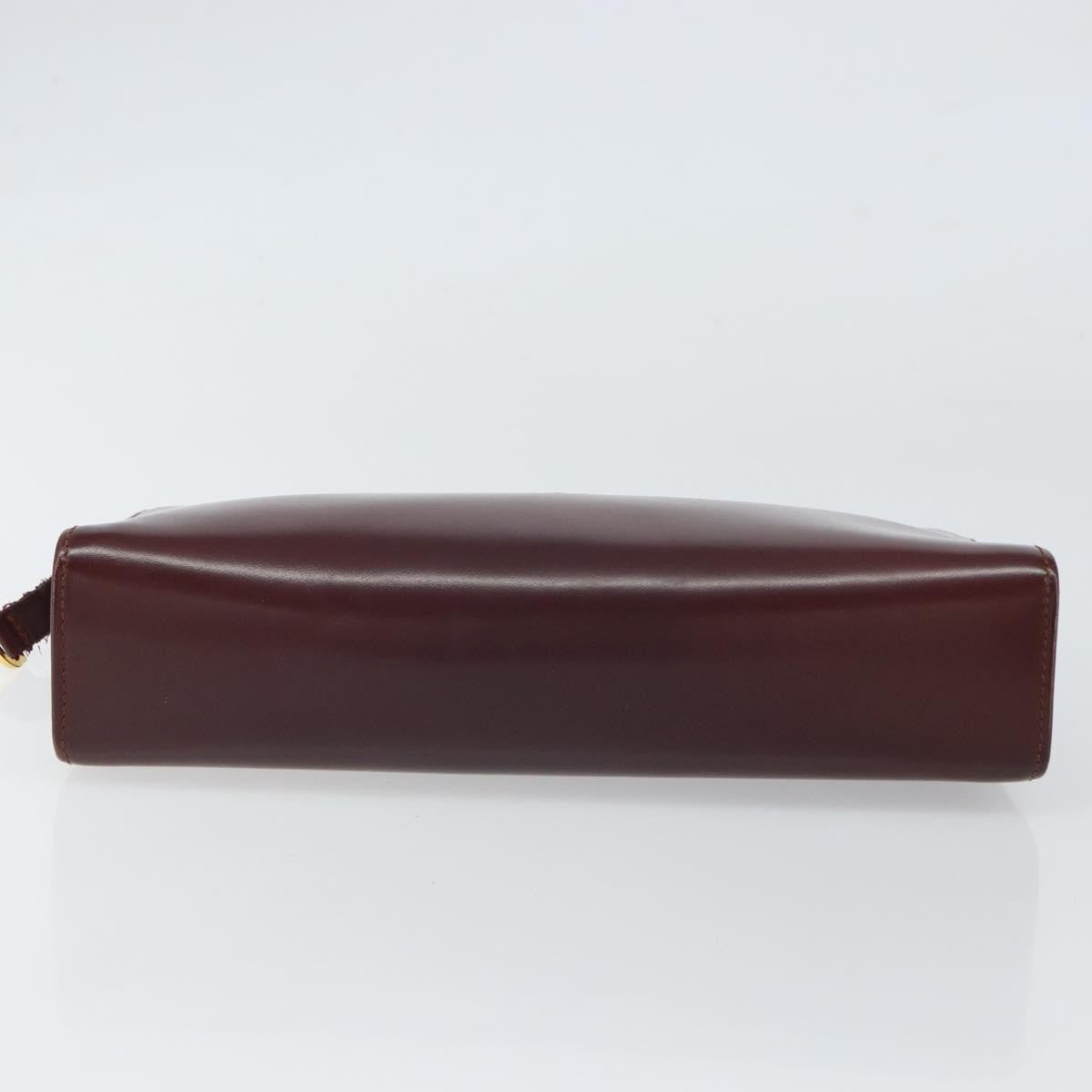 cartier Must de Cartier Clutch bag Leather, BURGUNDY, LEATHER, Clutche & pouche