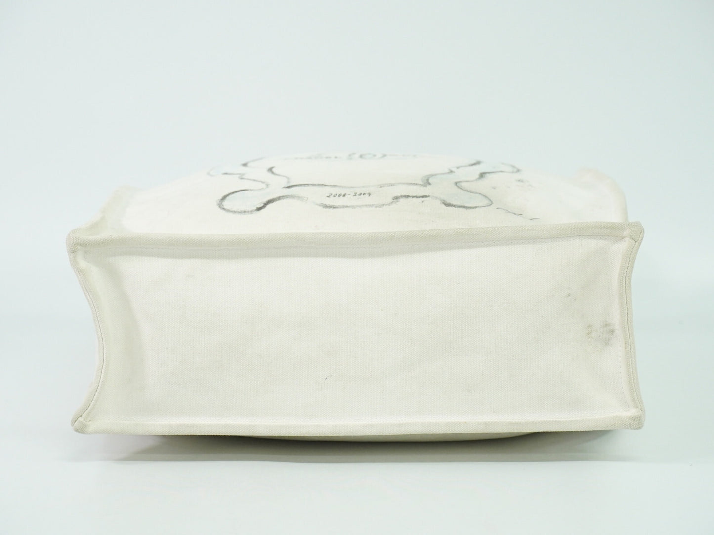 Chanel Cruise Tote Printed Canvas, WHITE, CANVAS, Tote bag