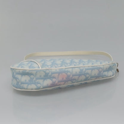 Christian Dior Vintage Saddle Bag Diorissimo Canvas, BLUE, CANVAS, Crossbody bag