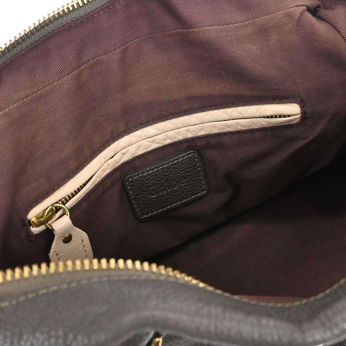Chloe Paraty Top Handle Bag Leather, BROWN, LEATHER, Handbag
