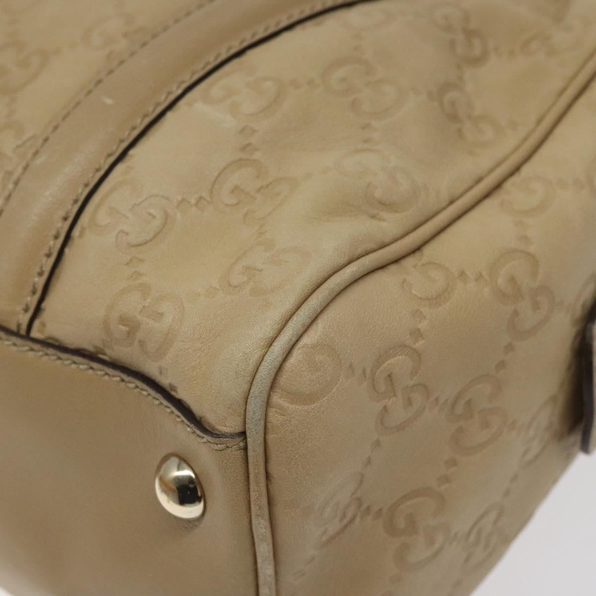 Gucci Vintage Interlocking G Shoulder Bag Leather, BEIGE, LEATHER, Shoulder bag