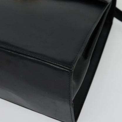 Salvatore Ferragamo Gancini Convertible Top Handle Bag Leather, BLACK, LEATHER, Handbag