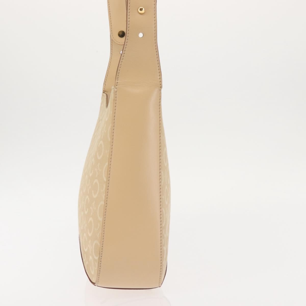 Celine Macadam Shoulder Bag Canvas, BEIGE, CANVAS, Shoulder bag