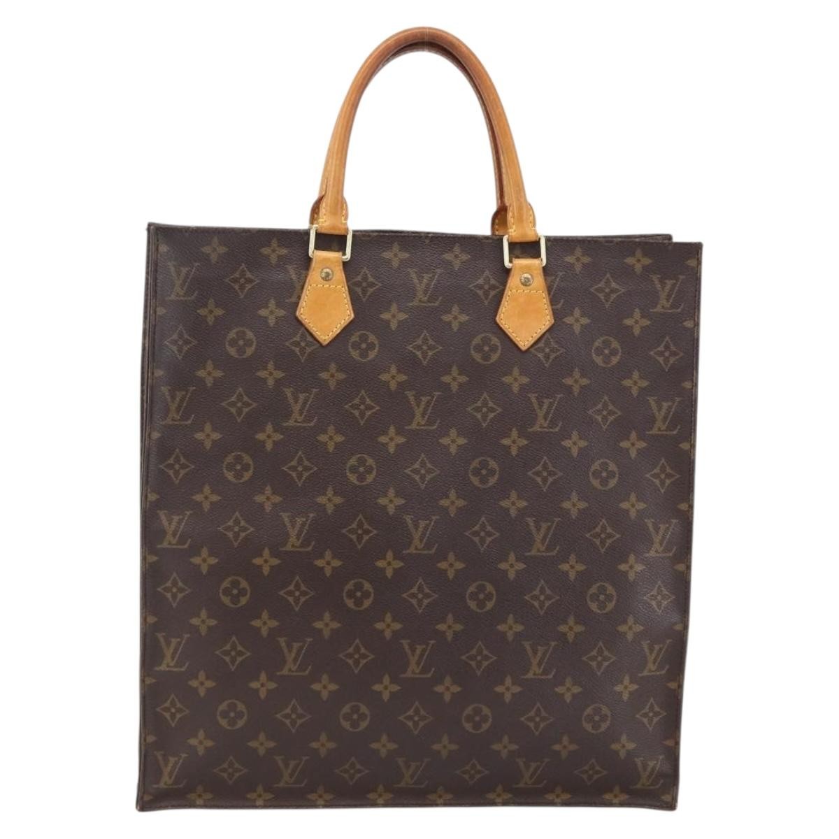 Louis Vuitton Vintage Sac Plat Bag Monogram Canvas, BROWN, CANVAS, Tote bag