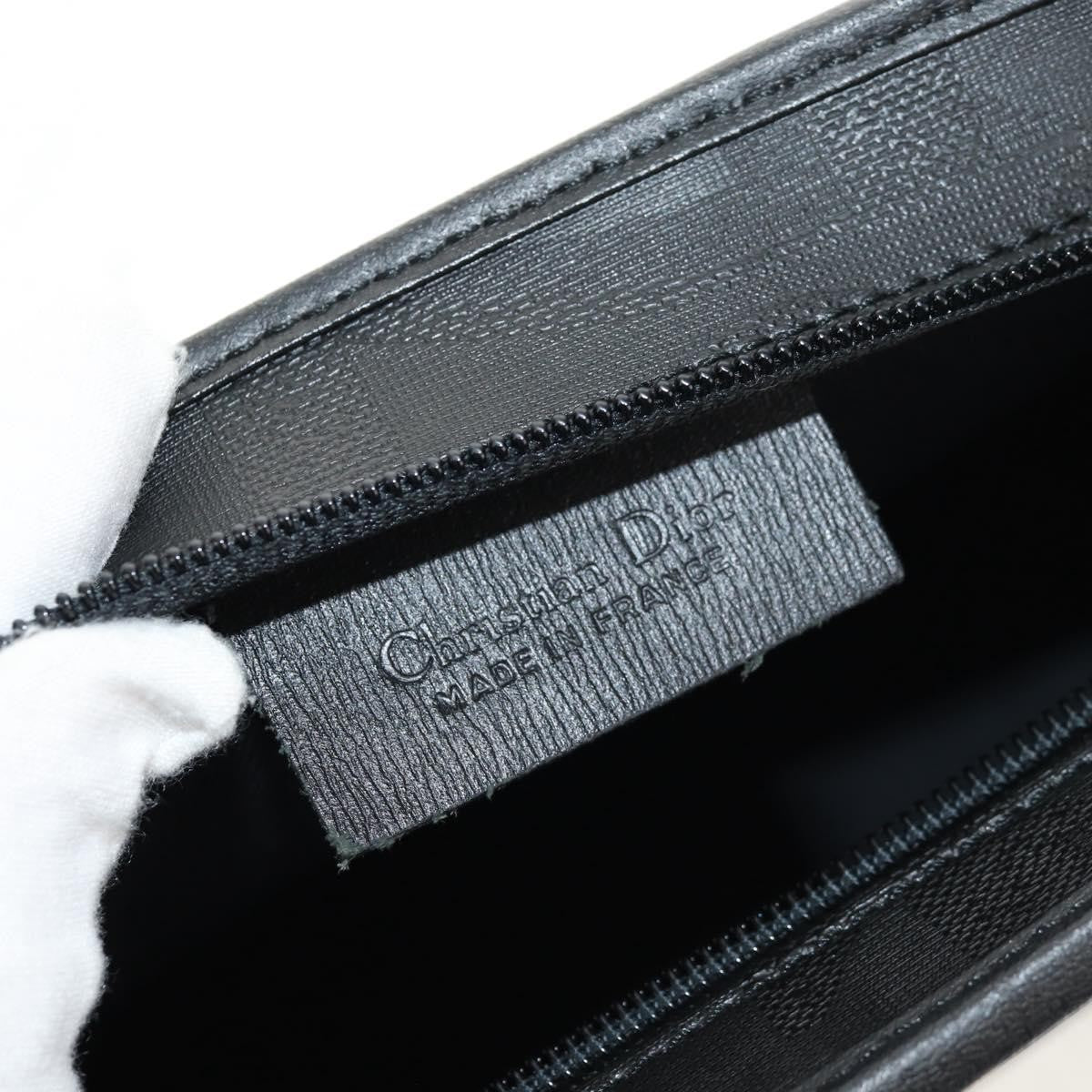 Christian Dior Vintage Trotter Pouch Diorissimo Canvas, BLACK, PVC, Clutche & pouche