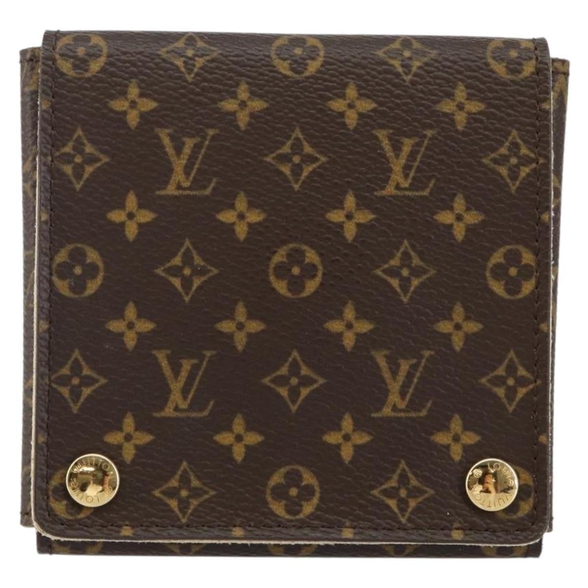Louis Vuitton CASE JEWELRY BOX Canvas, BROWN, CANVAS, Wallets