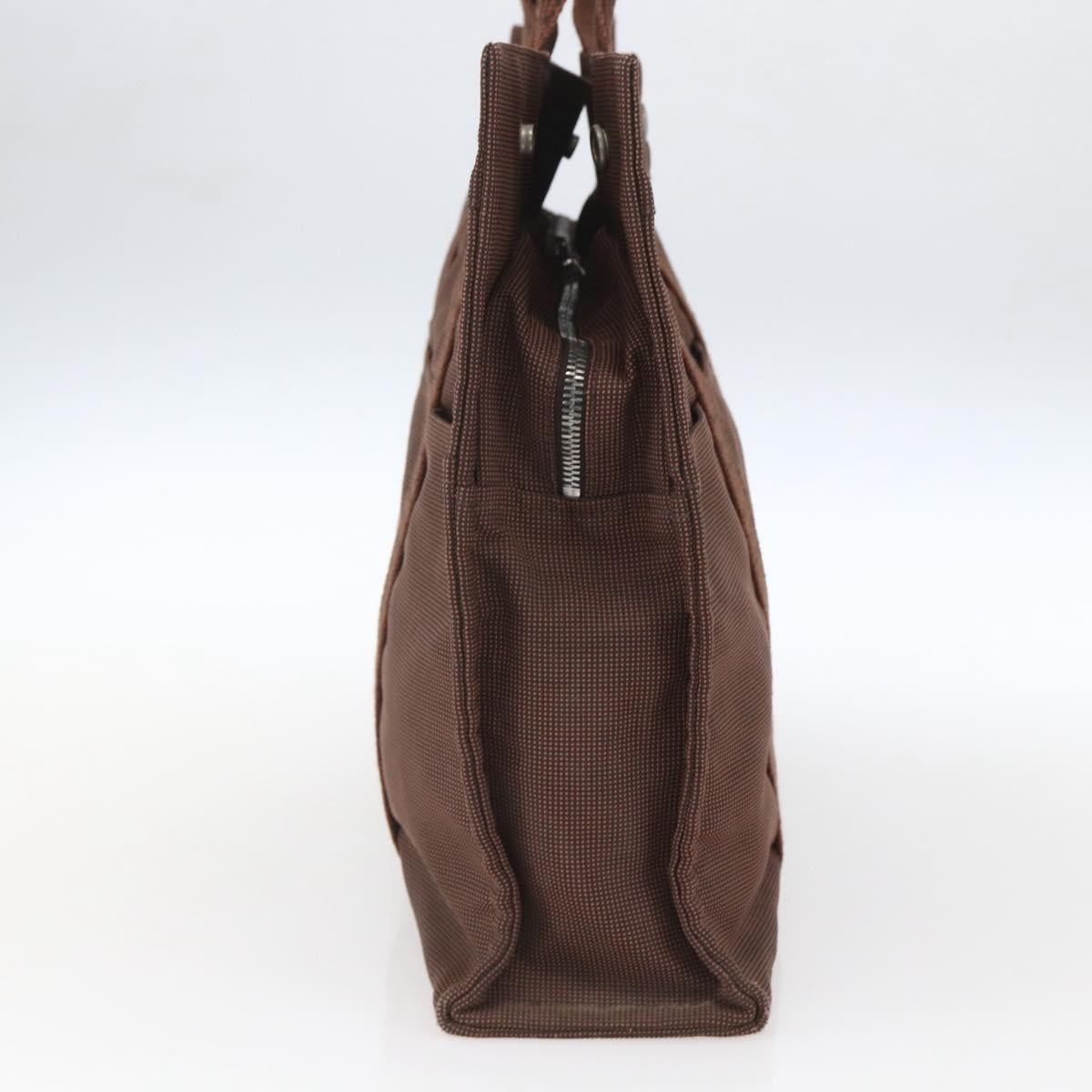 Hermes Fourre-tout Herline Canvas, BROWN, CANVAS, Tote bag