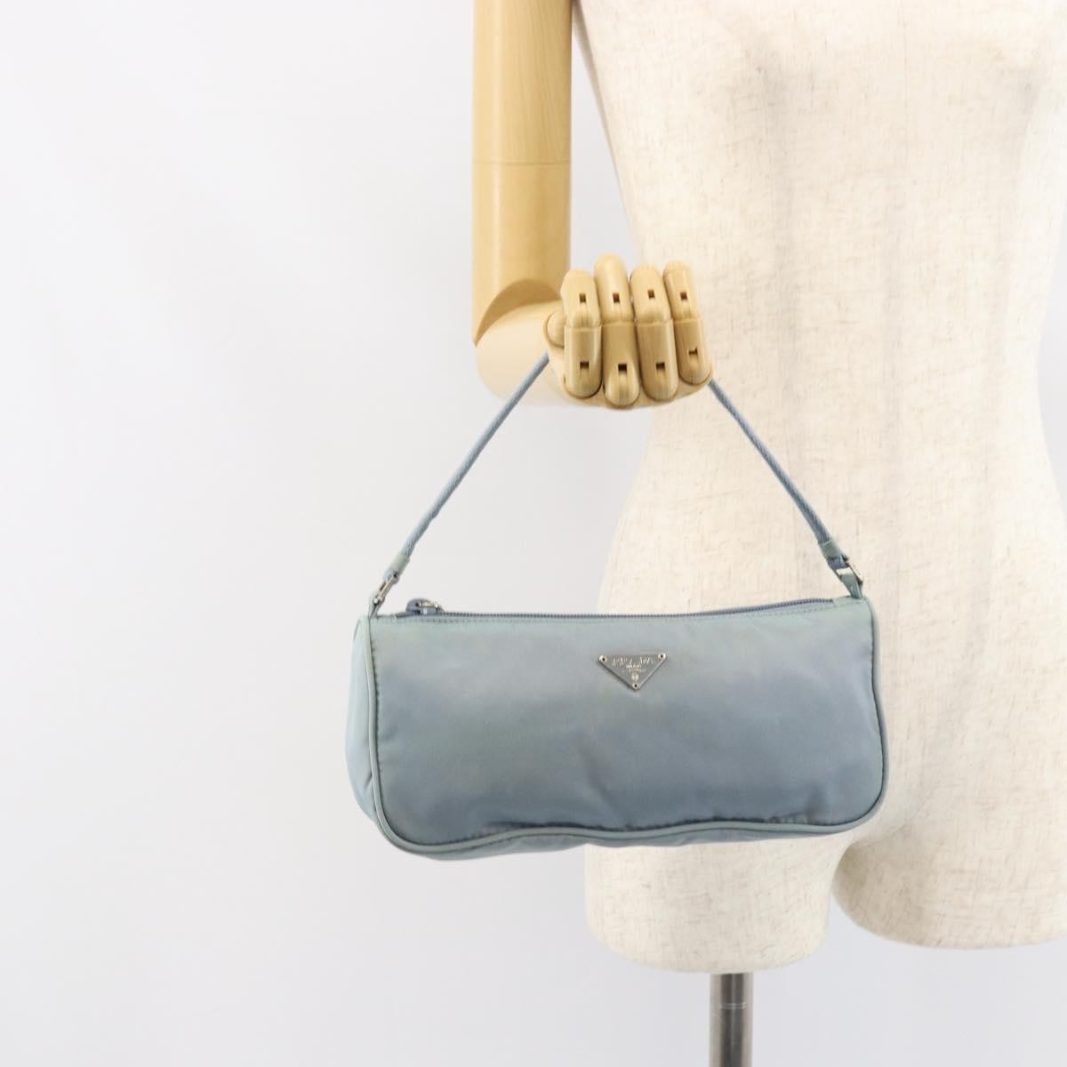 Prada Pochette Shoulder Bag Tessuto, BLUE, NYLON, Clutche & pouche