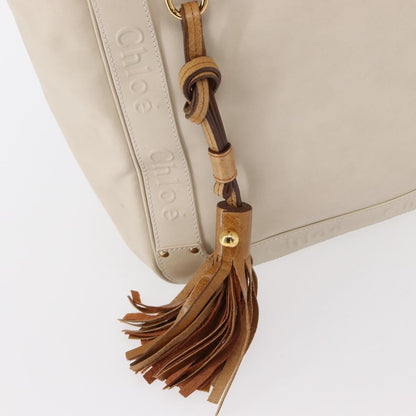 Chloe Eden Tote bag Leather, WHITE, LEATHER, Tote bag