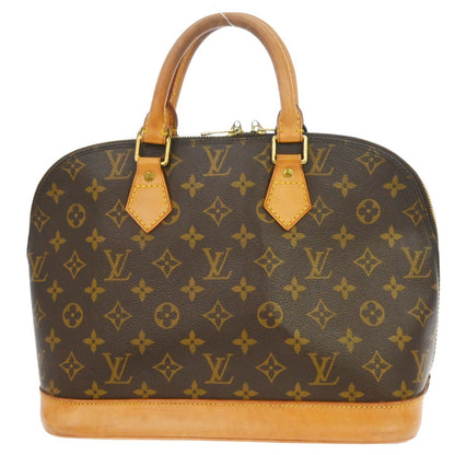 Louis Vuitton Alma Handbag Monogram Canvas, Brown, Canvas, Handbag