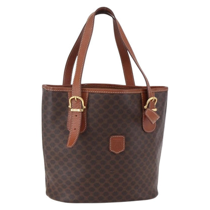 Celine Vintage Macadam Tote bag Canvas, BROWN, CANVAS, Tote bag