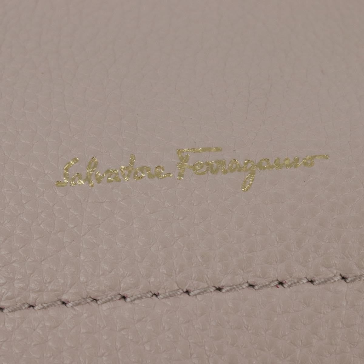 Salvatore Ferragamo Amy Tote Pebbled Leather, BEIGE, LEATHER, Handbag