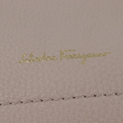 Salvatore Ferragamo Amy Tote Pebbled Leather, BEIGE, LEATHER, Handbag