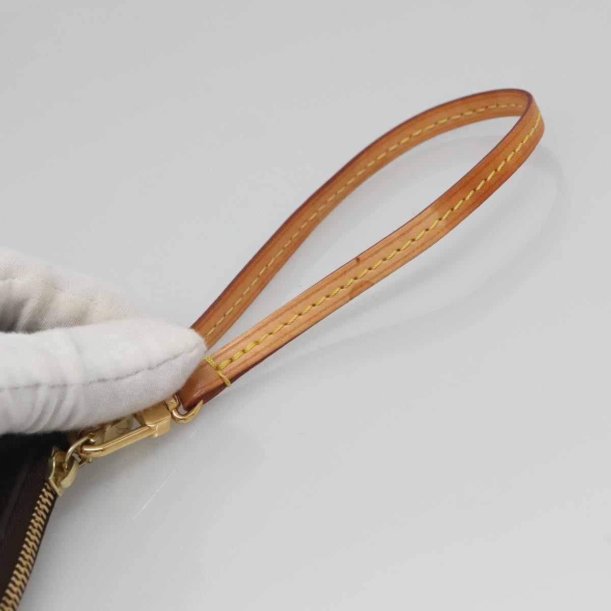 Louis Vuitton Neverfull Pochette Monogram Canvas, BROWN, CANVAS, Tote bag