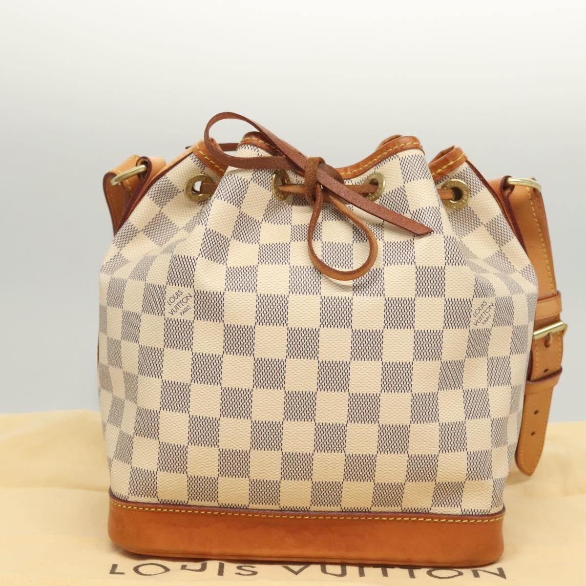 Louis Vuitton Noe Handbag Damier, WHITE, CANVAS, Handbag