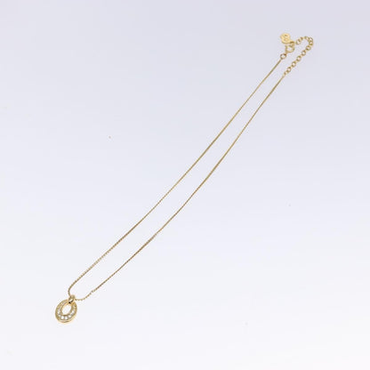 Christian Dior Collar Necklace Metal with Faux Pearls, GOLD, METAL, Necklace