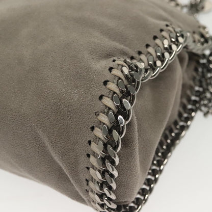 Stella McCartney Falabella Fold Over Crossbody Bag Suede, GRAY, SUEDE, Crossbody bag