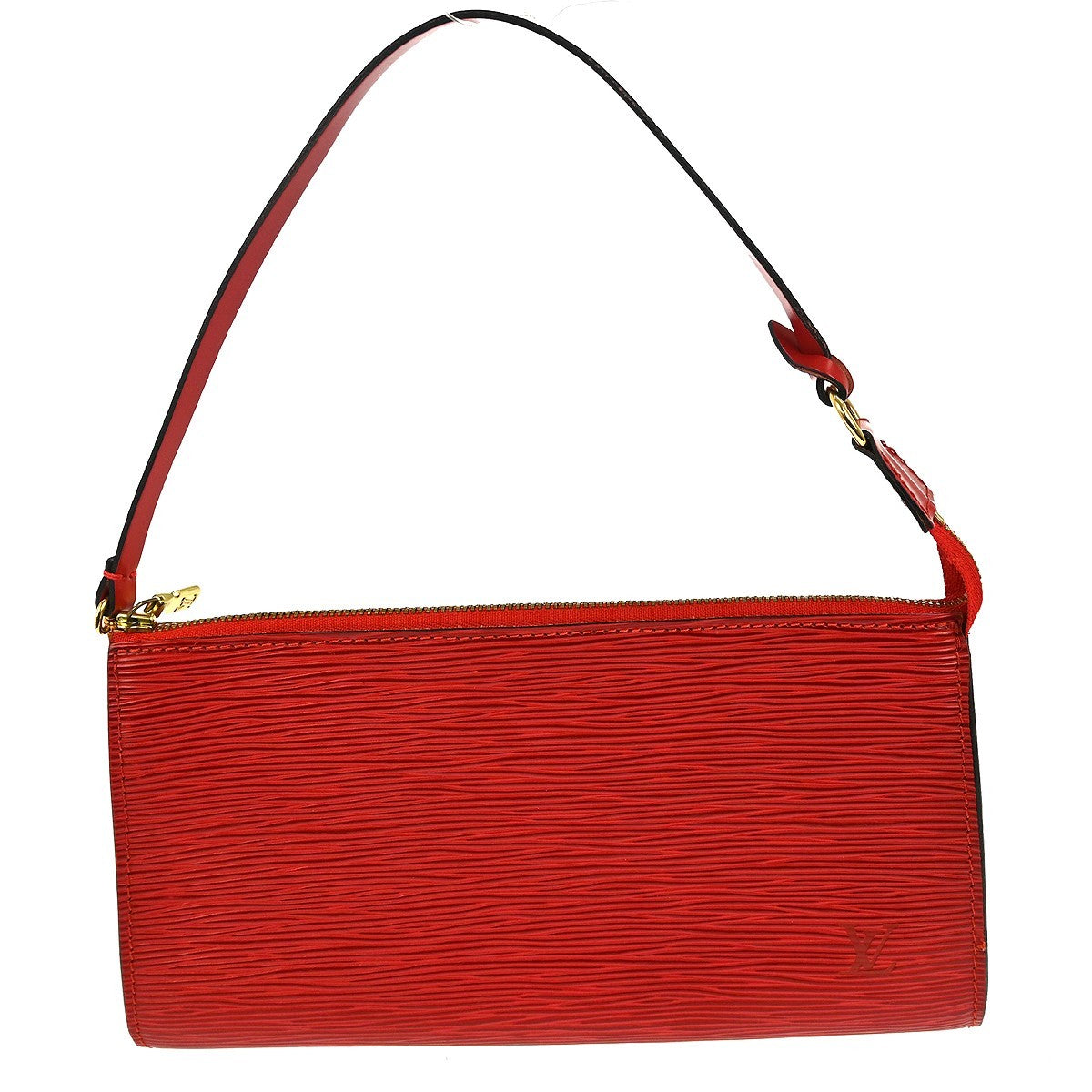 Louis Vuitton Pochette Accessoires Epi Leather, RED, LEATHER, Clutche & pouche