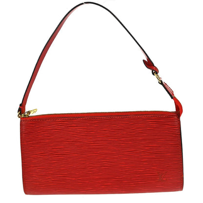 Louis Vuitton Pochette Accessoires Epi Leather, RED, LEATHER, Clutche & pouche