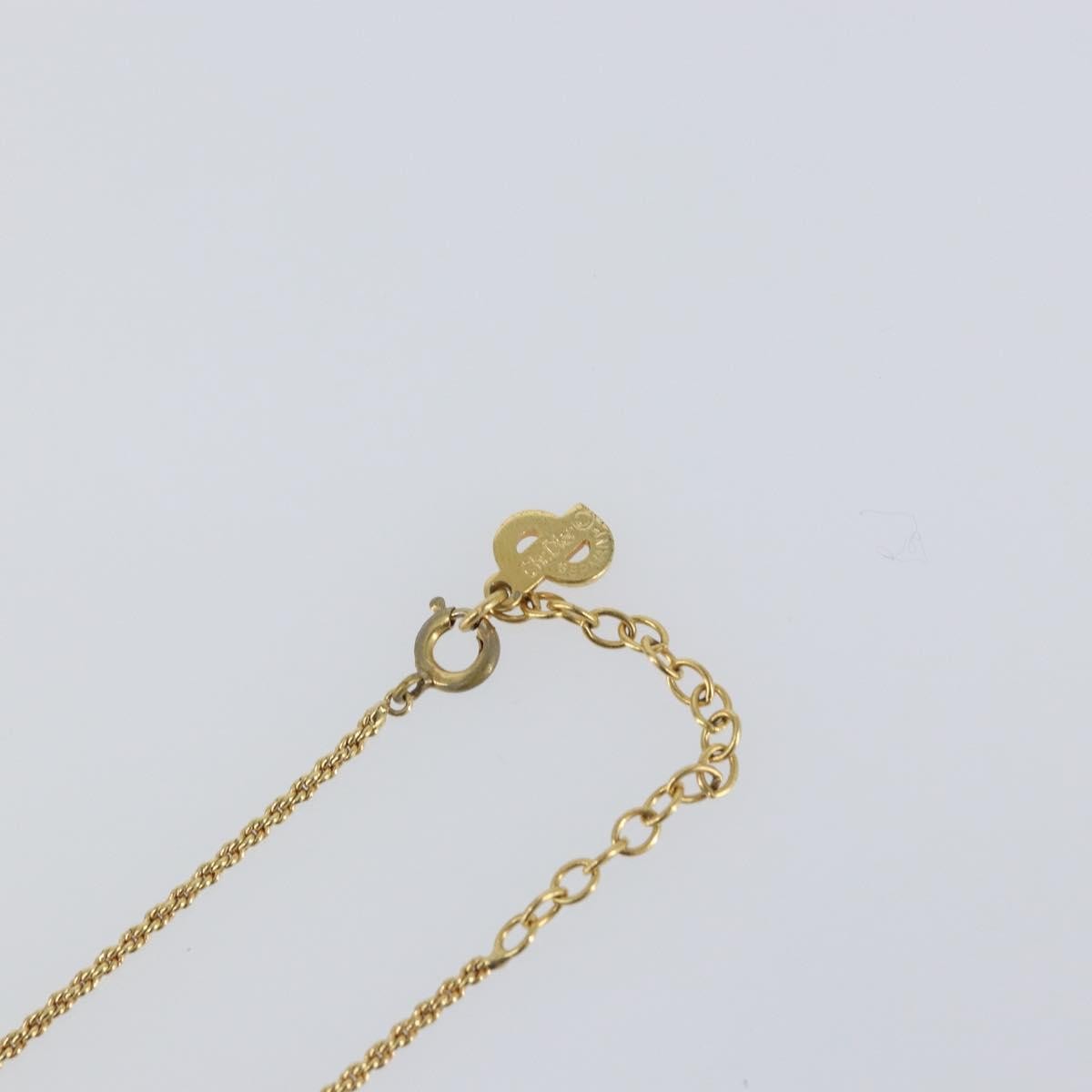 Christian Dior Vintage CD Pendant Necklace Metal, GOLD, METAL, Necklace