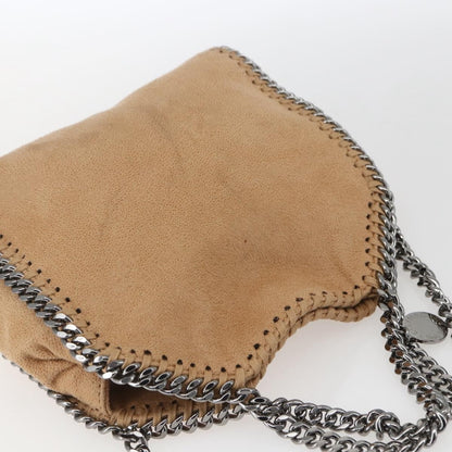 Stella McCartney Falabella Fold Over Crossbody Bag Shaggy Deer, BEIGE, POLYESTER, Shoulder bag