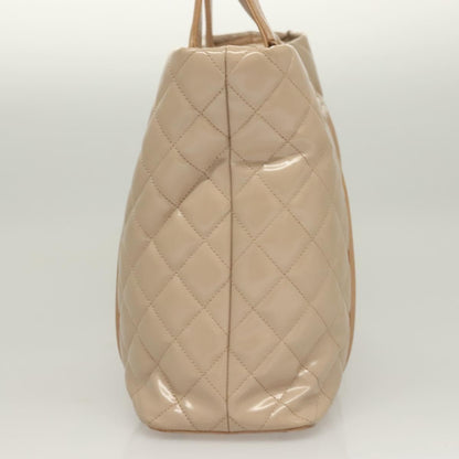 Chanel Quilted Boy Tote Quilted Aged Glazed Aged Calfskin, BEIGE, PATENT_LEATHER, Tote bag