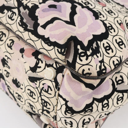 Chanel Vintage Floral Tote Canvas, BEIGE, CANVAS, Tote bag