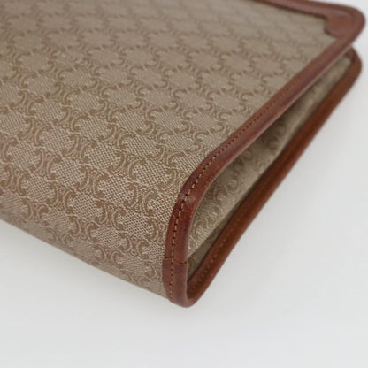 Celine Macadam Pochette Canvas and Leather, BEIGE, CANVAS, Clutche & pouche
