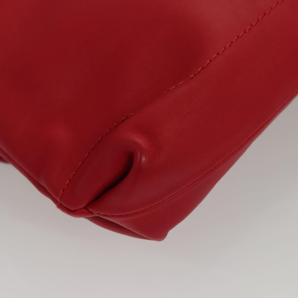 Salvatore Ferragamo Gancini Chain Shoulder bag Leather, RED, LEATHER, Shoulder bag