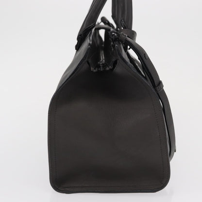 Saint Laurent Monogram Cabas Leather, GRAY, LEATHER, Tote bag