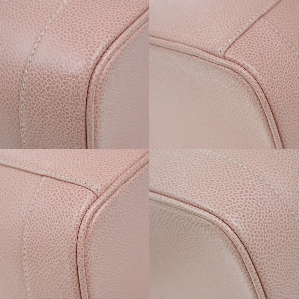 Chanel Vintage Timeless Cosmetic Case Caviar, PINK, LEATHER, Handbag