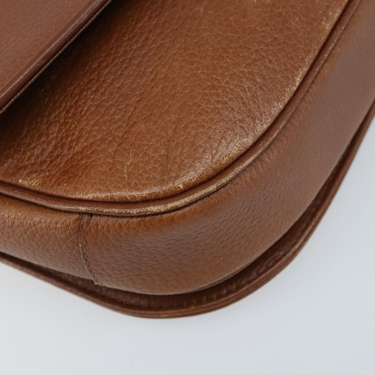 Burberry Flap Shoulder Bag Leather, BROWN, LEATHER, Shoulder bag