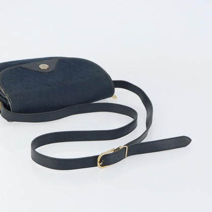 Christian Dior Vintage Honeycomb Shoulder Bag Canvas, NAVY, CANVAS, Shoulder bag
