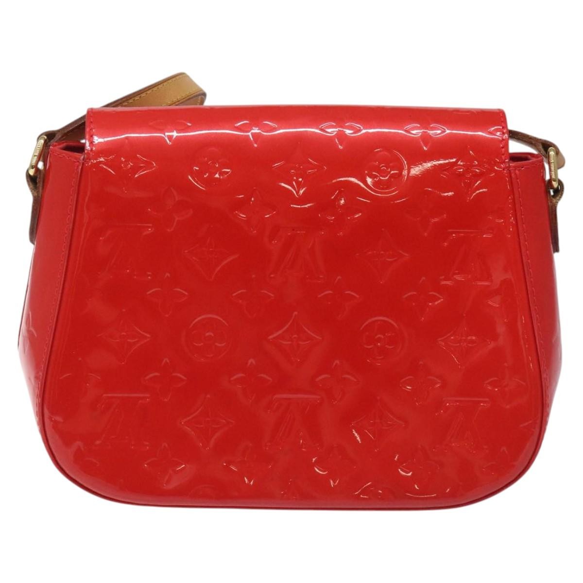 Louis Vuitton Bellflower Handbag Monogram Vernis, RED, PATENT_LEATHER, Shoulder bag