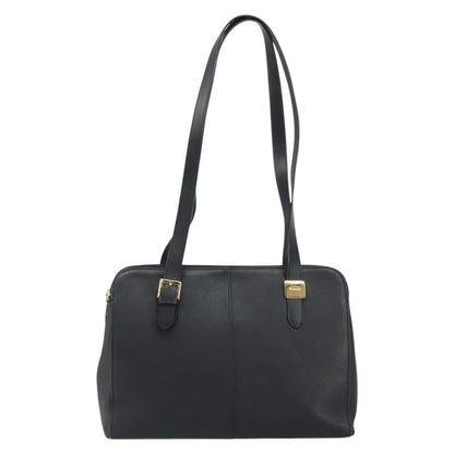 Burberry Vintage Shoulder Bag Leather, BLACK, LEATHER, Shoulder bag