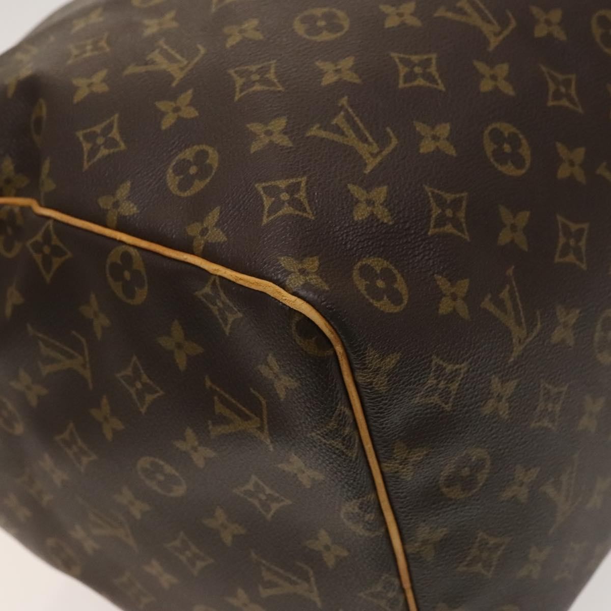 Louis Vuitton Keepall Bag Monogram Canvas, BROWN, CANVAS, Travel bag