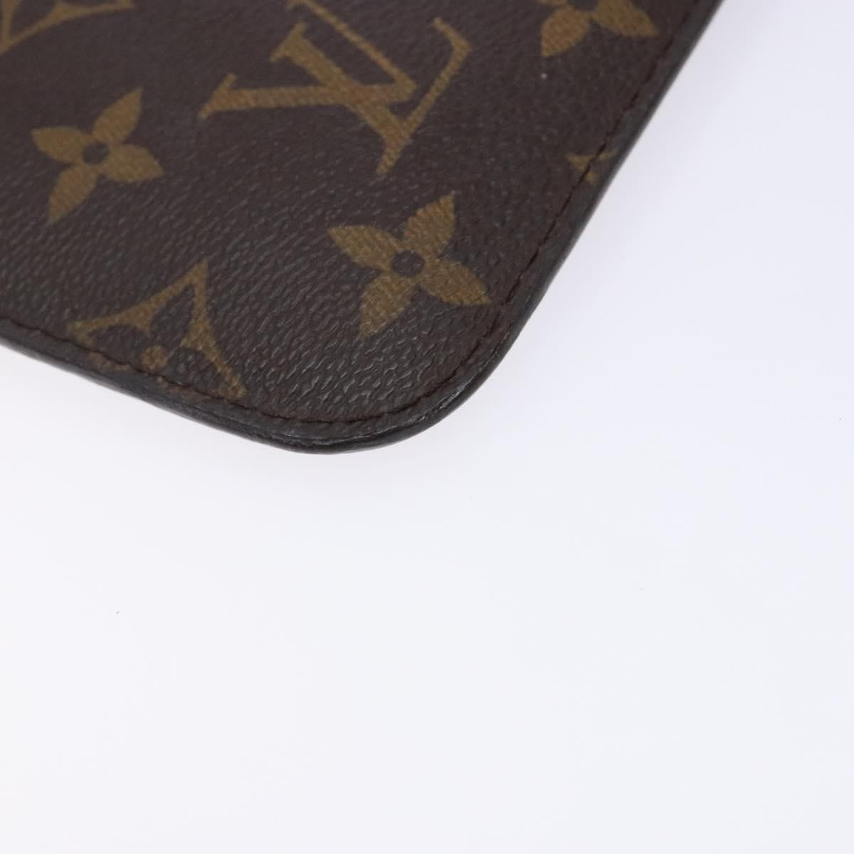 Louis Vuitton Neverfull Pochette Monogram Canvas, BROWN, CANVAS, Tote bag