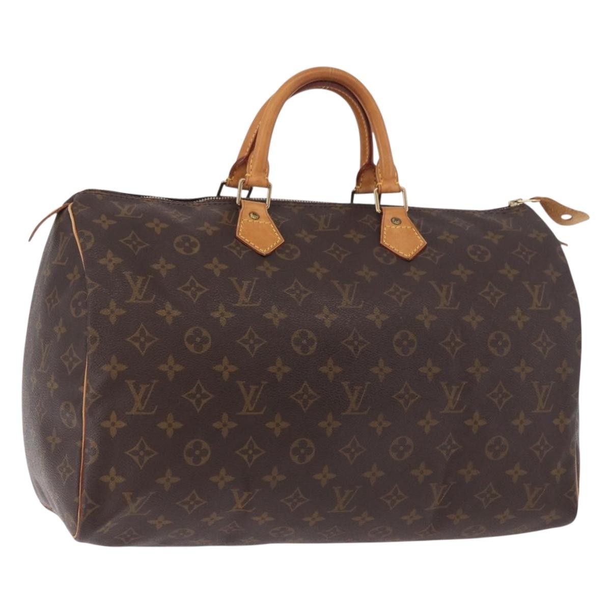 Louis Vuitton Speedy Handbag Monogram Canvas, Brown, Canvas, Handbag