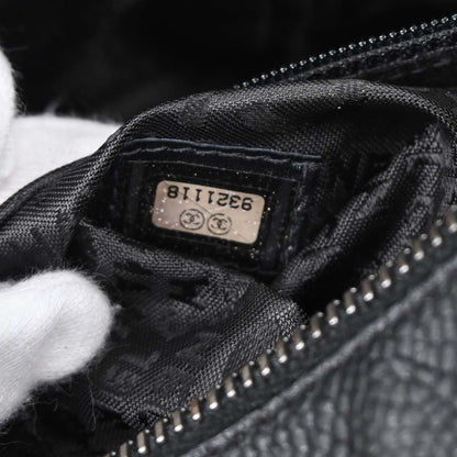 Chanel Square Stitch Shoulder Bag Quilted Caviar, BLACK, LEATHER, Shoulder bag