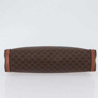 Celine Macadam Pochette Canvas and Leather, BROWN, CANVAS, Clutche & pouche