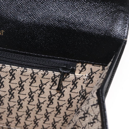 Saint Laurent Vintage Pouch Leather, BLACK, LEATHER, Clutche & pouche