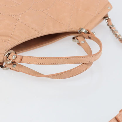 Chanel CC Sea Hit Tote Quilted Iridescent Calfskin, PINK, LEATHER, Shoulder bag